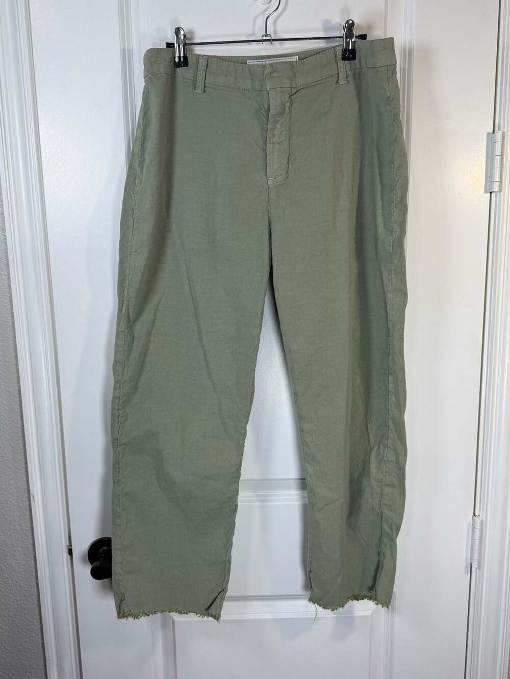 Frank & Eileen Olive Green Cropped Ankle Pants